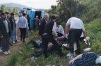 واژگونی مینی‌بوس در محور تبریز – مرند ۱۰ مصدوم برجای گذاشت